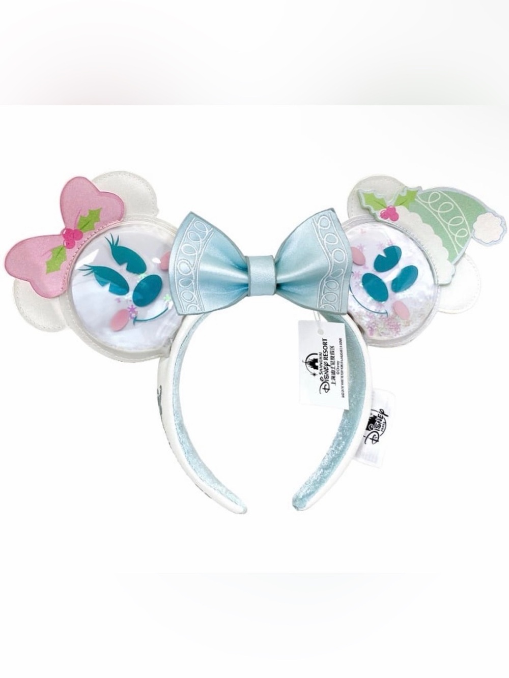New Disney Parks Shanghai Christmas Minnie Mouse Mickey Ears Headband